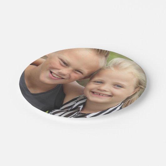 Erstellen Sie Ihr eigenes Foto Pappteller (Schrägansicht)