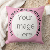 Erstellen Sie Ihr eigenes Foto Pink Throw Kissen (Decke)