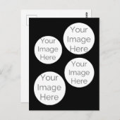 erstellen Sie Ihr eigenes Foto Postkartenschwarz Postkarte (Vorne/Hinten)