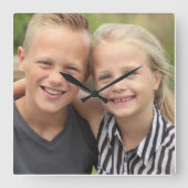 Erstellen Sie Ihr eigenes Foto Quadratische Wanduhr (Vorderseite)