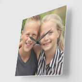 Erstellen Sie Ihr eigenes Foto Quadratische Wanduhr (Winkel)