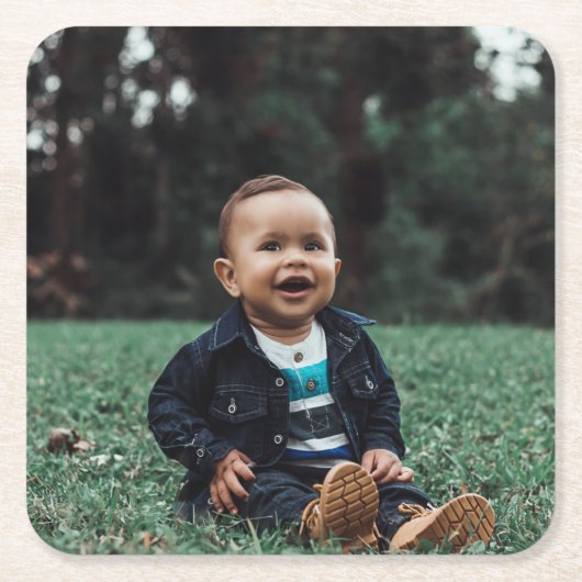 Erstellen Sie Ihr eigenes Foto Rechteckiger Pappuntersetzer (Vorderseite)