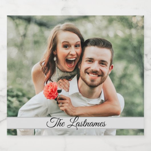 Erstellen Sie Ihr eigenes Foto Schaumweinetikett (Einzelnes Label)