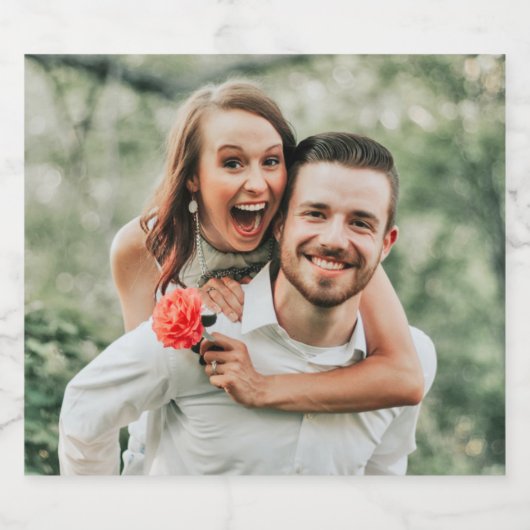 Erstellen Sie Ihr eigenes Foto Schaumweinetikett (Einzelnes Label)