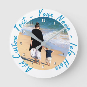 Erstellen Sie Ihr eigenes Foto-Uhr-Geschenk mit in Runde Wanduhr