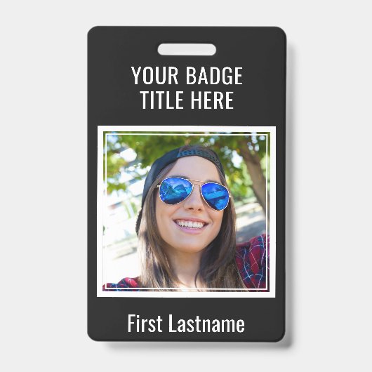 Erstellen Sie Ihr eigenes Foto- und TextAbzeichen Ausweis (Front)