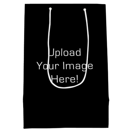 Erstellen Sie Ihr eigenes Foto Upload Geschenkbeut Mittlere Geschenktüte (Rückseite)