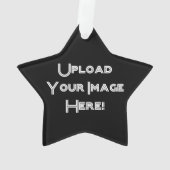 Erstellen Sie Ihr eigenes Foto Upload Keramik Orna Ornament (Rückseite)