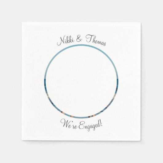 Erstellen Sie Ihr eigenes Foto Verlobung Name Coup Serviette (Vorderseite)