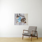 Erstellen Sie Ihr eigenes Foto Vertikal-Monogramm Wandteppich (Beispiel (Horizontal))