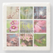 Erstellen Sie Ihr eigenes Fotocollage-Glück Steinuntersetzer (Vorderseite)