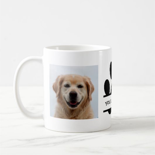 Erstellen Sie Ihr eigenes Funny Paw Print Dog Foto Kaffeetasse (Links)