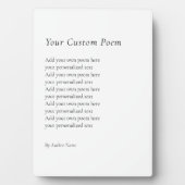 Erstellen Sie Ihr eigenes Gedicht Fotoplatte (Vorderseite)