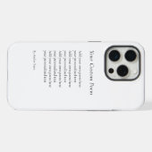 Erstellen Sie Ihr eigenes Gedicht iPhone Hülle (Rückseite (Horizontal))