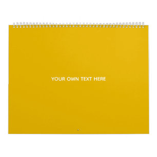 Erstellen Sie Ihr eigenes gelbes individuelles Des Kalender