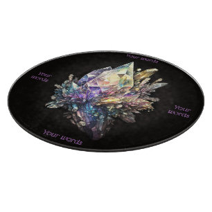 Erstellen Sie Ihr eigenes gelbes Kristallglas Alta Schneidebrett