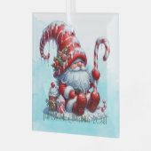 Erstellen Sie Ihr eigenes gemütliches Peppermint W Ornament Aus Glas (Vorderseite links)