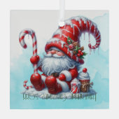 Erstellen Sie Ihr eigenes gemütliches Peppermint W Ornament Aus Glas (Rückseite)