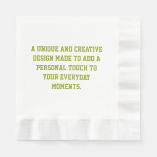 Erstellen Sie Ihr eigenes geprägtes Lunch-Papier-T Serviette
