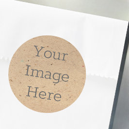 Erstellen Sie Ihr eigenes, Gerecycelt braunes Kraf Runder Aufkleber