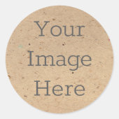 Erstellen Sie Ihr eigenes, Gerecycelt braunes Kraf Runder Aufkleber (Vorderseite)