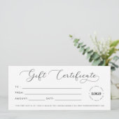 Erstellen Sie Ihr eigenes Geschenkzertifikat mit e (Stehend Vorderseite)