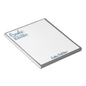 Erstellen Sie Ihr eigenes glückliches Zitat Blue G Notizblock (angewinkelt)