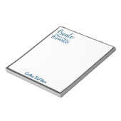 Erstellen Sie Ihr eigenes glückliches Zitat Blue G Notizblock (Rotiert)