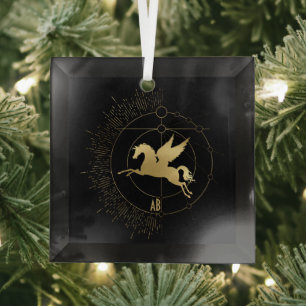 Erstellen Sie Ihr eigenes Gold Arcane Chariot Taro Ornament Aus Glas