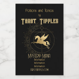 Erstellen Sie Ihr eigenes Gold Arcane Chariot Taro Weinetikett