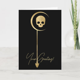 Erstellen Sie Ihr eigenes Gold Arcane Death Tarot Feiertagskarte