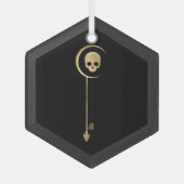 Erstellen Sie Ihr eigenes Gold Arcane Death Tarot Ornament Aus Glas (Vorderseite)