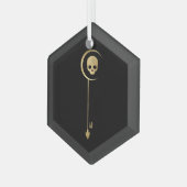 Erstellen Sie Ihr eigenes Gold Arcane Death Tarot Ornament Aus Glas (Vorderseite Links)