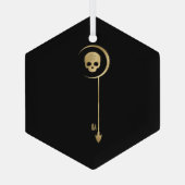 Erstellen Sie Ihr eigenes Gold Arcane Death Tarot Ornament Aus Glas (Rückseite)
