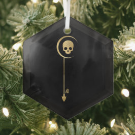 Erstellen Sie Ihr eigenes Gold Arcane Death Tarot Ornament Aus Glas