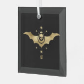 Erstellen Sie Ihr eigenes Gold Arcane Devil Tarot Ornament Aus Glas (Vorderseite links)