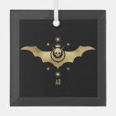Erstellen Sie Ihr eigenes Gold Arcane Devil Tarot Ornament Aus Glas (Vorderseite)