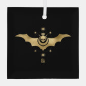 Erstellen Sie Ihr eigenes Gold Arcane Devil Tarot Ornament Aus Glas (Rückseite)