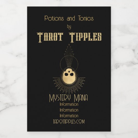 Erstellen Sie Ihr eigenes Gold Arcane Hanged Man T Weinetikett (Einzelnes Label)