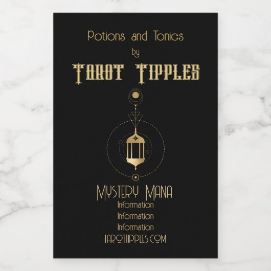 Erstellen Sie Ihr eigenes Gold Arcane Hermit Tarot Weinetikett (Einzelnes Label)