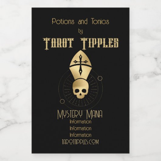 Erstellen Sie Ihr eigenes Gold Arcane Hierophant T Weinetikett (Einzelnes Label)