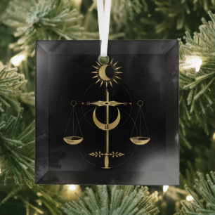 Erstellen Sie Ihr eigenes Gold Arcane Justice Taro Ornament Aus Glas