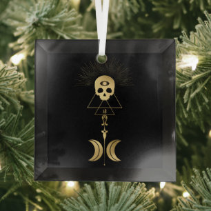 Erstellen Sie Ihr eigenes Gold Arcane Magician Tar Ornament Aus Glas
