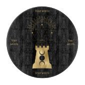 Erstellen Sie Ihr eigenes Gold Arcane Moon Tower T Schneidebrett (Vorderseite)