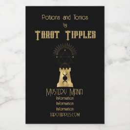 Erstellen Sie Ihr eigenes Gold Arcane Moon Tower T Weinetikett