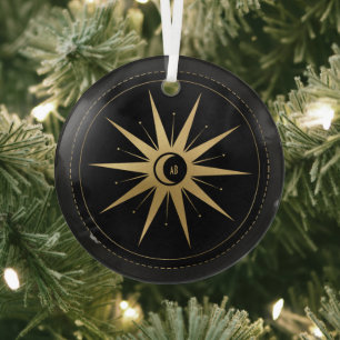 Erstellen Sie Ihr eigenes Gold Arcane Star Tarot Ornament Aus Glas