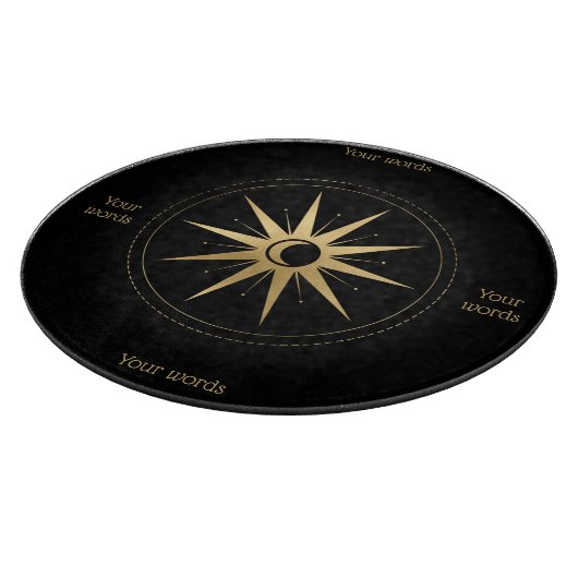 Erstellen Sie Ihr eigenes Gold Arcane Star Tarot Schneidebrett (Ecke)
