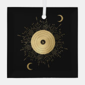 Erstellen Sie Ihr eigenes Gold Arcane Sun Tarot Ornament Aus Glas (Rückseite)