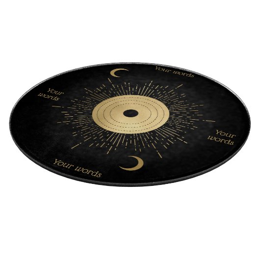 Erstellen Sie Ihr eigenes Gold Arcane Sun Tarot Schneidebrett (Ecke)