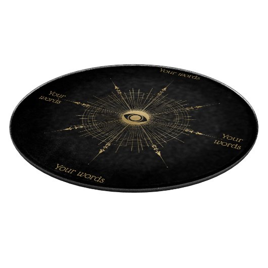 Erstellen Sie Ihr eigenes Gold Arcane Wheel Tarot Schneidebrett (Ecke)